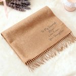 Personalized Embroidered Text Super Soft Warm Scarf Winter Accessory Birthday Christmas Gift for Family Friends Women