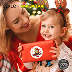 Personalised Christmas Long Tailed Marsupilami Set of 2 Waterproof Stickers Labels with Name Christmas Gift for Family Kids | Callie × Marsupilami®