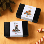 Personalised Cute Christmas Hat Dog Gift Box with Name Christmas Gift for Dog Owner