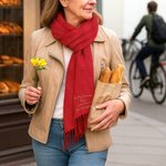 Personalized Embroidered Text Super Soft Warm Scarf Winter Accessory Birthday Christmas Gift for Family Friends Women