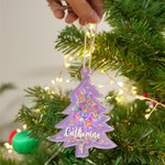 Personalised Multicolour Snowflake Christmas Tree Shake Ornament with Name and Year Home Tree Decor Christmas Gift for Family Friends
