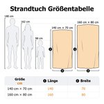 Personalisiertes Strandtuch mit Namen Wortwolke und Cartoon Figur Schnelltrocknendes Badetuch Urlaub Sommer Geschenk für Damen Freundinnen