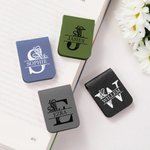 Gepersonaliseerde Bloemmotief PU-leer Magnetische Bladwijzerclip met Naam en Initiaal voor Lezen en Schrijven Verjaardagscadeau voor Boekenliefhebbers