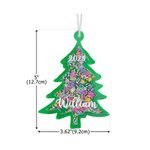 Personalised Multicolour Snowflake Christmas Tree Shake Ornament with Name and Year Home Tree Decor Christmas Gift for Family Friends
