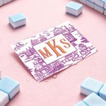 Pegatinas de cartas de mahjong personalizadas con monograma y protector Regalo de noche de juegos de mahjong para aficionados al mahjong