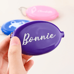 Personalized Cute Dinosaur Excavator Pattern Coin Purse Keychain with Name Christmas Birthday Gift for Kids