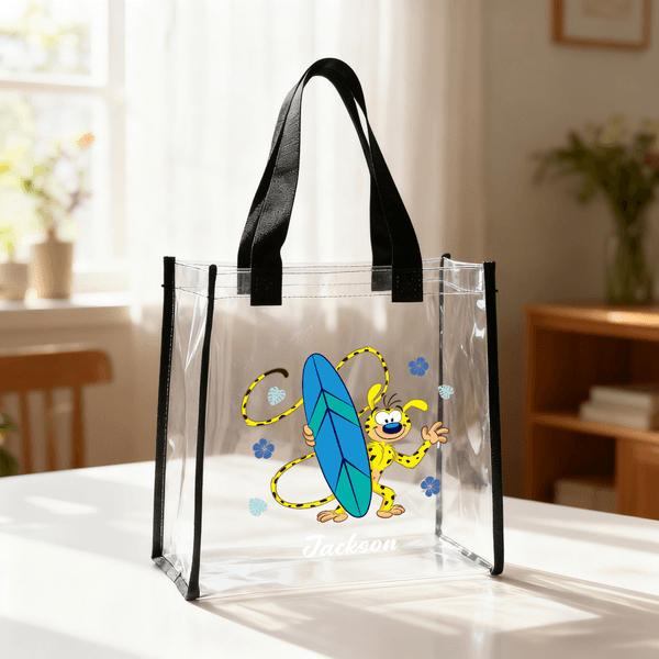 Personalized Long Tailed Marsupilami Clear Tote Bag with Name Birthday Party Mother's Day Gift for Women | Callie × Marsupilami®