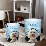 Cesta de almacenamiento personalizada con patas de perro 3D y nombre regalo de cumpleaños y mudanza para amantes de animales