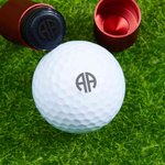 Personalised Golf Monogram Design Self-Inking Waterproof Golf Ball Stamp with Metal Storage Box Golf Accessory Birthday Sports Gift for Golfers