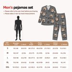 Personalized Cute Paw 1-5 Pet Face Photo Avatar Long-Sleeved Pajamas Set with Name Birthday Gift for Women Men Pet Lover
