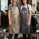 Personalized Hair Styling Tools Flower Adjustable Apron with Name and Pocket Birthday Barber Shop Opening Gift for Barbers Hair Stylists