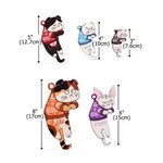 Personalised Funny Expression Cat Wooden Ornament with Name Home Decor Christmas Gift for Cat Owner Lover