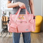 Personalized Sewing Machine Waterproof Large Travel Duffel Bag with Name and Shoulder Strap Birthday Gift for Women Sewing Craft Lovers