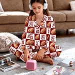 Personalisierte Sport-Muster Multi-Color Pyjama Set mit Namen und Nummer Weihnachten Geburtstag Geschenk für Sportliebhaber Familien Kinder