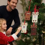 Personalised Christmas Reindeer Felt Gift Card Holder Ornament with Name Tree Decor Christmas Gift for Family Friends