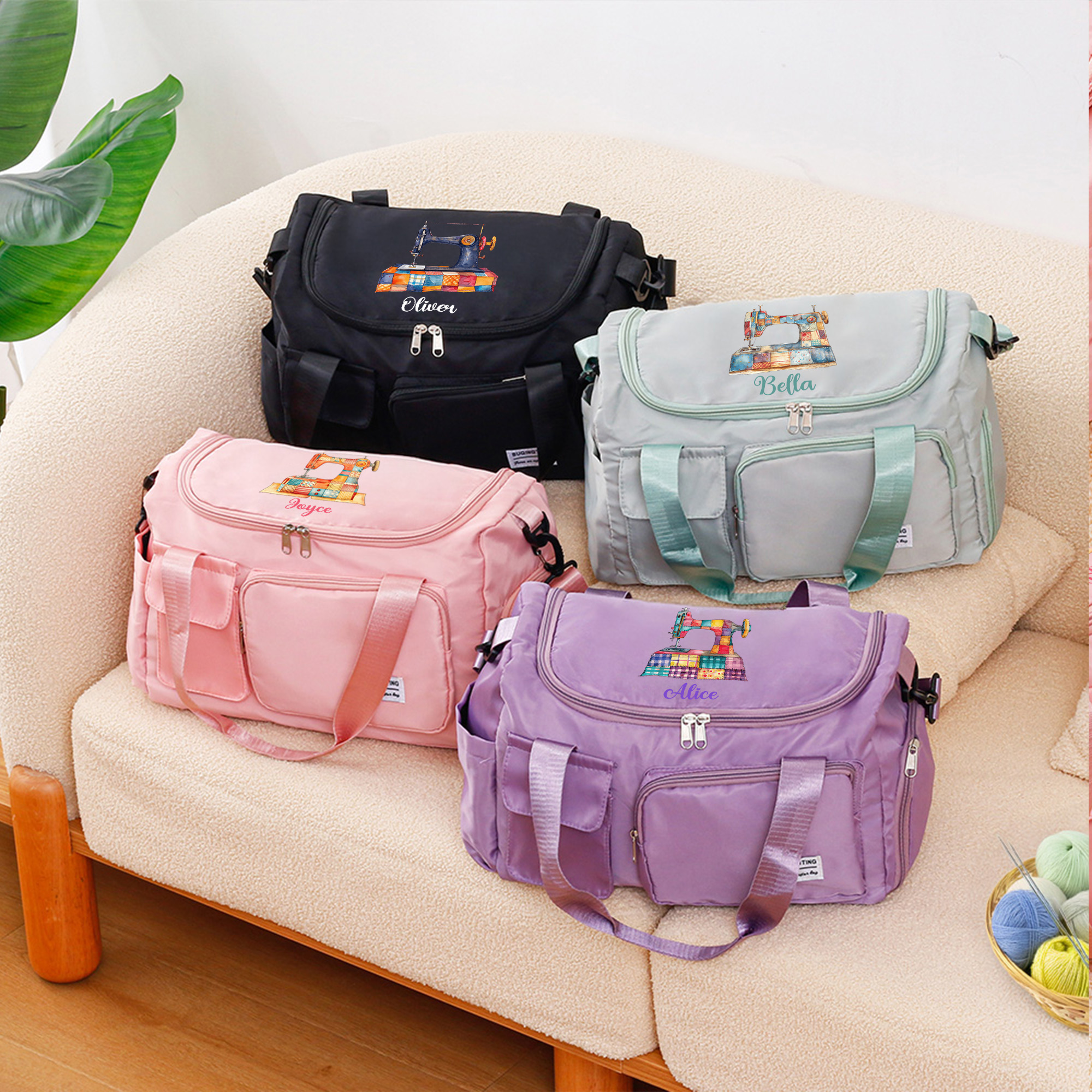 Personalizzato con il nome della silhouette del balletto Borsa da viaggio impermeabile di grandi