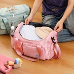 Personalized Sewing Machine Waterproof Large Travel Duffel Bag with Name and Shoulder Strap Birthday Gift for Women Sewing Craft Lovers