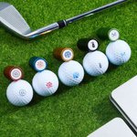 Personalised Golf Monogram Design Self-Inking Waterproof Golf Ball Stamp with Metal Storage Box Golf Accessory Birthday Sports Gift for Golfers