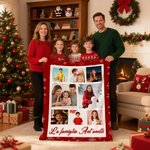 Coperta personalizzata con 3-9 foto e testo morbida decor per casa regalo di Natale per amici e famiglia