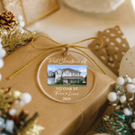 Personalized First Christmas Photo Acrylic Hanging Ornament with Text Name Year Tree Decoration Christmas Gift for Family Friends