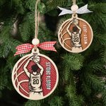 Personalized Wooden Basketball Player Christmas Ornament with Name and Number Christmas Gift for Basketball Players