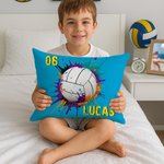 Personalised Splatter Paint Baseball Sports Cushion Cover Home Decor Birthday Game Day Gift for Kids Ball Lovers