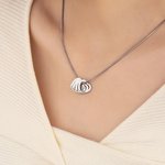 Collana con ciondolo a forma di cuore personalizzata con 1-12 nomi incisi gioiello regalo di compleanno per festa della mamma e della nonna per donne