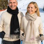 Personalized Embroidered Initial Design Soft Warm Scarf with Name and Tassel Winter Accessory Christmas Birthday Gift for Women