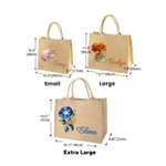 Personalized Gemstone Birth Flower Jute Bag with Name Anniversary Birthday Gift for Women