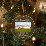 Personalized First Christmas Photo Acrylic Hanging Ornament with Text Name Year Tree Decoration Christmas Gift for Family Friends