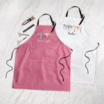 Personalized Hair Styling Tools Flower Adjustable Apron with Name and Pocket Birthday Barber Shop Opening Gift for Barbers Hair Stylists