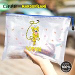 Personalized Long-Tailed Marsupilami Mesh Zipper Transparent Handbag with Name Birthday Gift for Women Kids | Callie × Marsupilami®