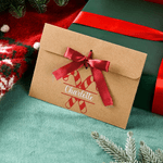 Personalized Snowman Santa Claus Christmas Tree 2 Pcs Money Envelope with Ribbon and Name Christmas Gift for Kids Friends