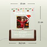 Veilleuse LED en Acrylique Personnalisée avec Texte et Photo Cadeau Anniversaire Noël Fêtes de Fin d'Année pour Famille Amis