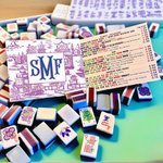 Pegatinas de cartas de mahjong personalizadas con monograma y protector Regalo de noche de juegos de mahjong para aficionados al mahjong