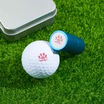 Personalised Golf Monogram Design Self-Inking Waterproof Golf Ball Stamp with Metal Storage Box Golf Accessory Birthday Sports Gift for Golfers