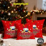 Personalised Christmas Yellow-Spotted Leopard Marsupilami Soft Cushion Cover with Name Home Decor Christmas Gift for Kid | Callie × Marsupilami®