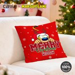 Personalised Christmas Yellow-Spotted Leopard Marsupilami Soft Cushion Cover with Name Home Decor Christmas Gift for Kid | Callie × Marsupilami®