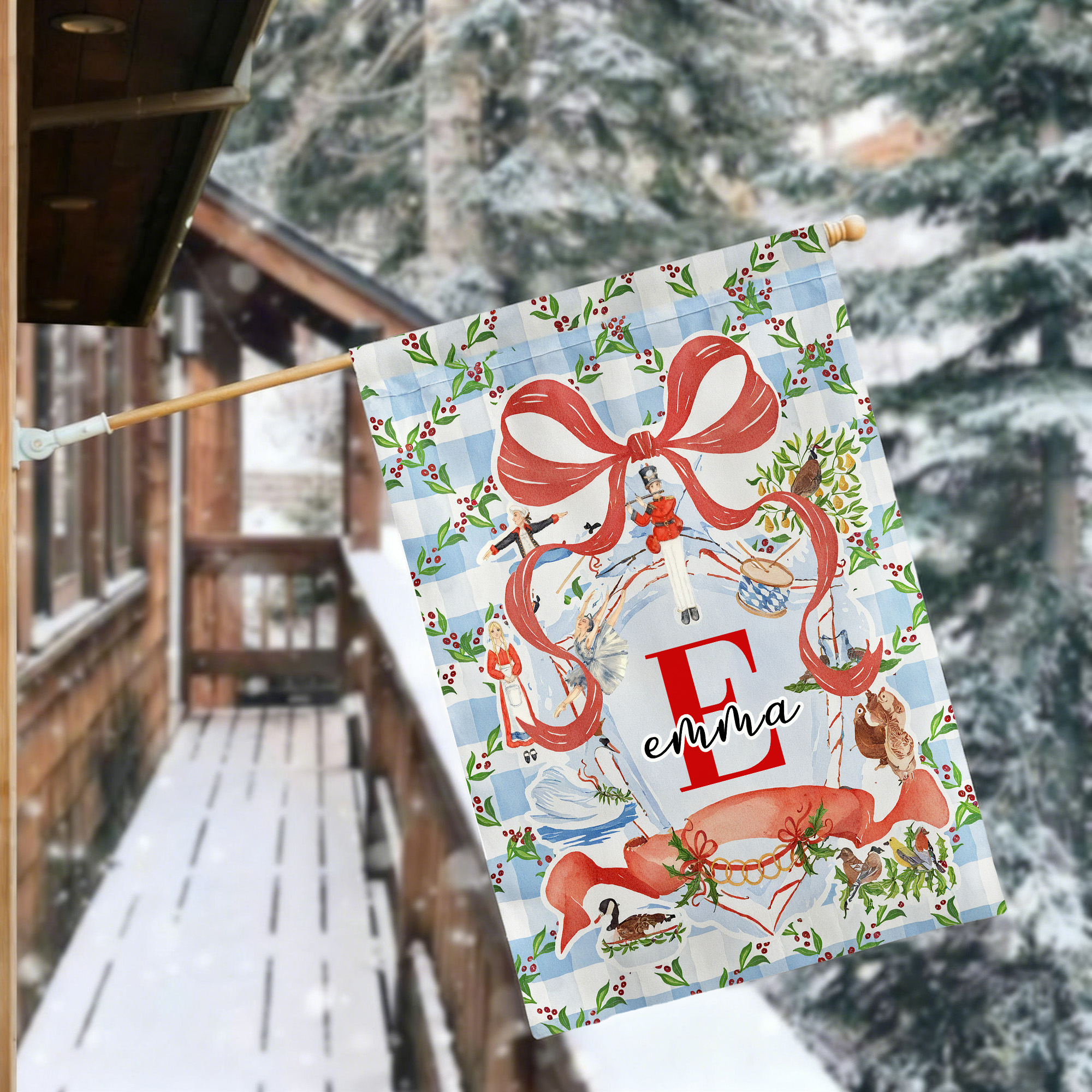 Bandiera Da Giardino Pasquale QUQULE, 30,5x45,7 Cm, Doppia Faccia, Poliestere, Per Esterni, Asta Non Inclusa