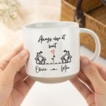 Personalised I Wish You Lived Next Door Love House 12 oz Ceramic Coffee Mug with Engraved Name Christmas Birthday Gift for Friends Colleagues