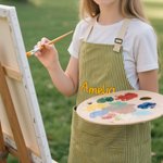 Gepersonaliseerd Meerkleurige Strepen Verstelbaar Schort met Naam en Zak Barbecuefeest Verjaardagscadeau voor Kookliefhebbers Familie en Vrienden