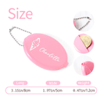 Personalized Cute Dinosaur Excavator Pattern Coin Purse Keychain with Name Christmas Birthday Gift for Kids