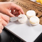 Personalisiertes Akazien-Marmor Schneidebrett Untersetzer Set mit Graviertem Namen und Datum Jahrestag Geschenk für Familie Freunde