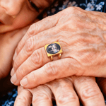 Personalised Double-Sided Photo Flippable Ring Dainty Jewellery Birthday Sympathy Memorial Gift for Women Loss of Loved One