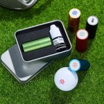 Personalised Golf Monogram Design Self-Inking Waterproof Golf Ball Stamp with Metal Storage Box Golf Accessory Birthday Sports Gift for Golfers