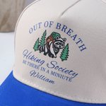 Gepersonaliseerde Out Of Breath Hiking Society Raccoon Forest Trail-stoere Trucker Cap met Naam Outdoor Camping Verjaardagscadeau voor wandelaars