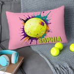 Personalised Splatter Paint Baseball Sports Cushion Cover Home Decor Birthday Game Day Gift for Kids Ball Lovers