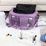 Personalized Sewing Machine Waterproof Large Travel Duffel Bag with Name and Shoulder Strap Birthday Gift for Women Sewing Craft Lovers