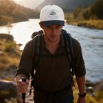 Gepersonaliseerde Out Of Breath Hiking Society Raccoon Forest Trail-stoere Trucker Cap met Naam Outdoor Camping Verjaardagscadeau voor wandelaars