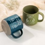 Personalised I Wish You Lived Next Door Love House 12 oz Ceramic Coffee Mug with Engraved Name Christmas Birthday Gift for Friends Colleagues